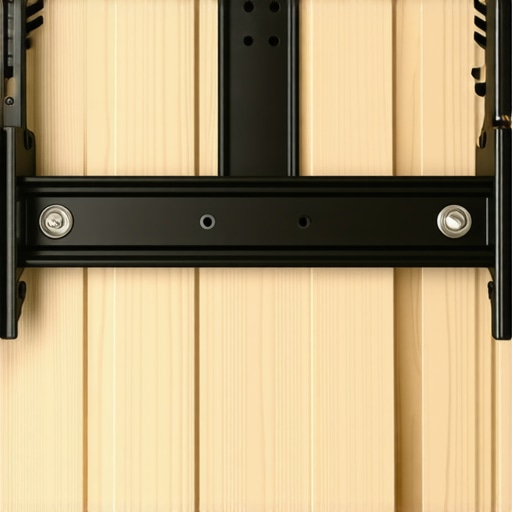 Secure Dual Stud TV Mount Installation A heavy duty TV wall mount being installed across two studs for maximum safety.