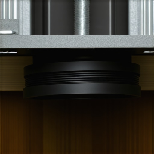 A specialized vibration-dampening washer used to isolate display hardware from structural vibrations.