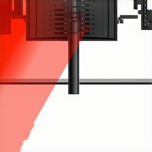 Illustration of stress points on an ultra-thin TV using a standard wall mount.