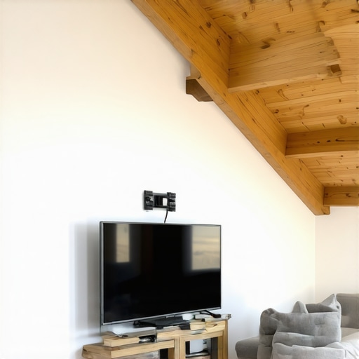 The best way to mount a TV on a slanted attic ceiling