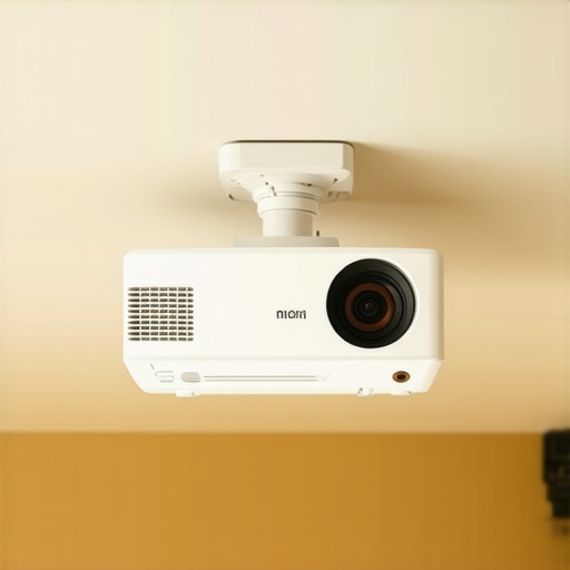 The cardboard hack for centering a ceiling-mounted projector