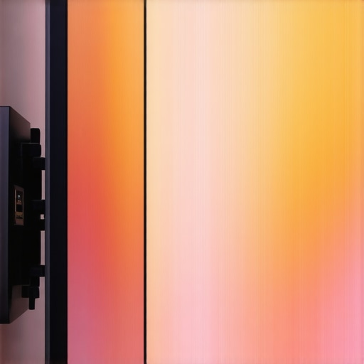 Side profile of a thin OLED TV showing thermal buildup against a wall mount
