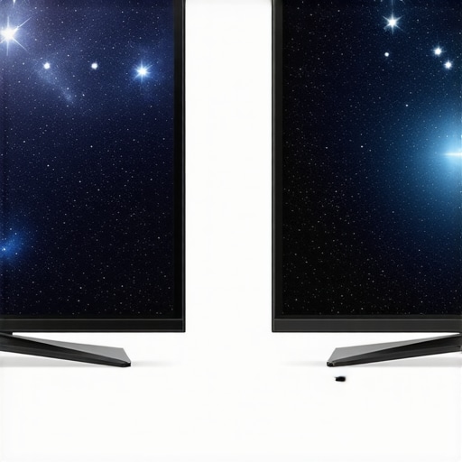 The effect of aggressive local dimming on star fields Comparison of local dimming settings on a Mini-LED television screen