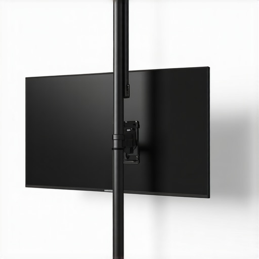 Close up of a slim OLED TV mount showing weight distribution and VESA mounting points.