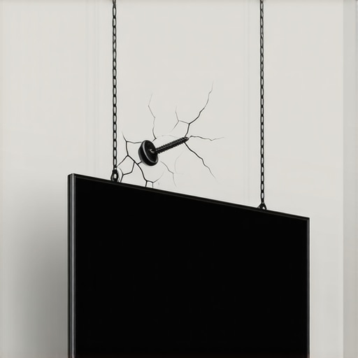 The risk of using standard drywall anchors for a 65-inch display