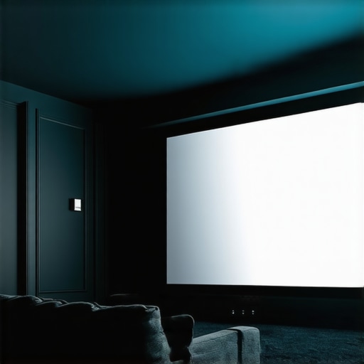 The trick to getting deep blacks on a white projector screen