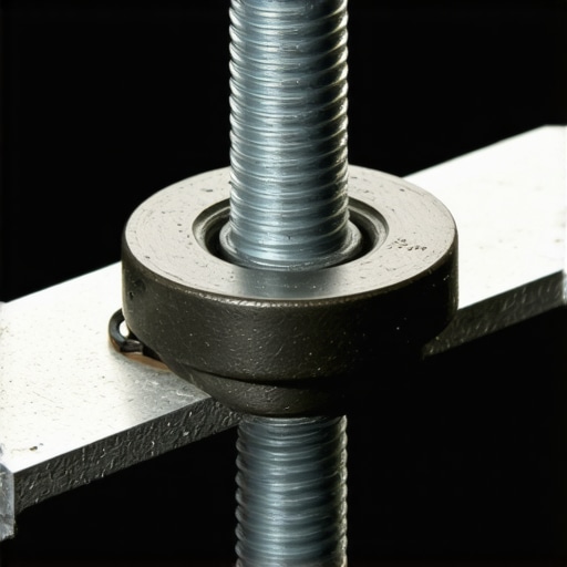 VESA Bolt with Rubber Washer Detail Close up of VESA mounting hardware showing the proper use of spacers and washers.