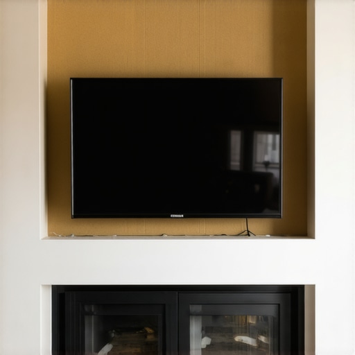 Close-up of a TV niche showing the essential air gap for cooling and cable turns.