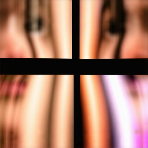 Comparison between high sharpness halos and natural 4K image quality on an OLED display.